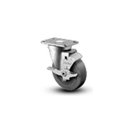 Casters Wheels & Industrial Handling Albion Institutional Caster - Swivel with Brake 4in Diameter 325 Lb. Cap. - DCXS04031-SF